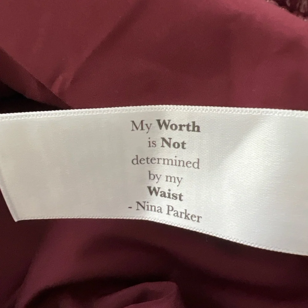 Nina Parker x Macy’s Burgundy Faux Leather Wrap Skirt | NWT - Picture 8 of 10